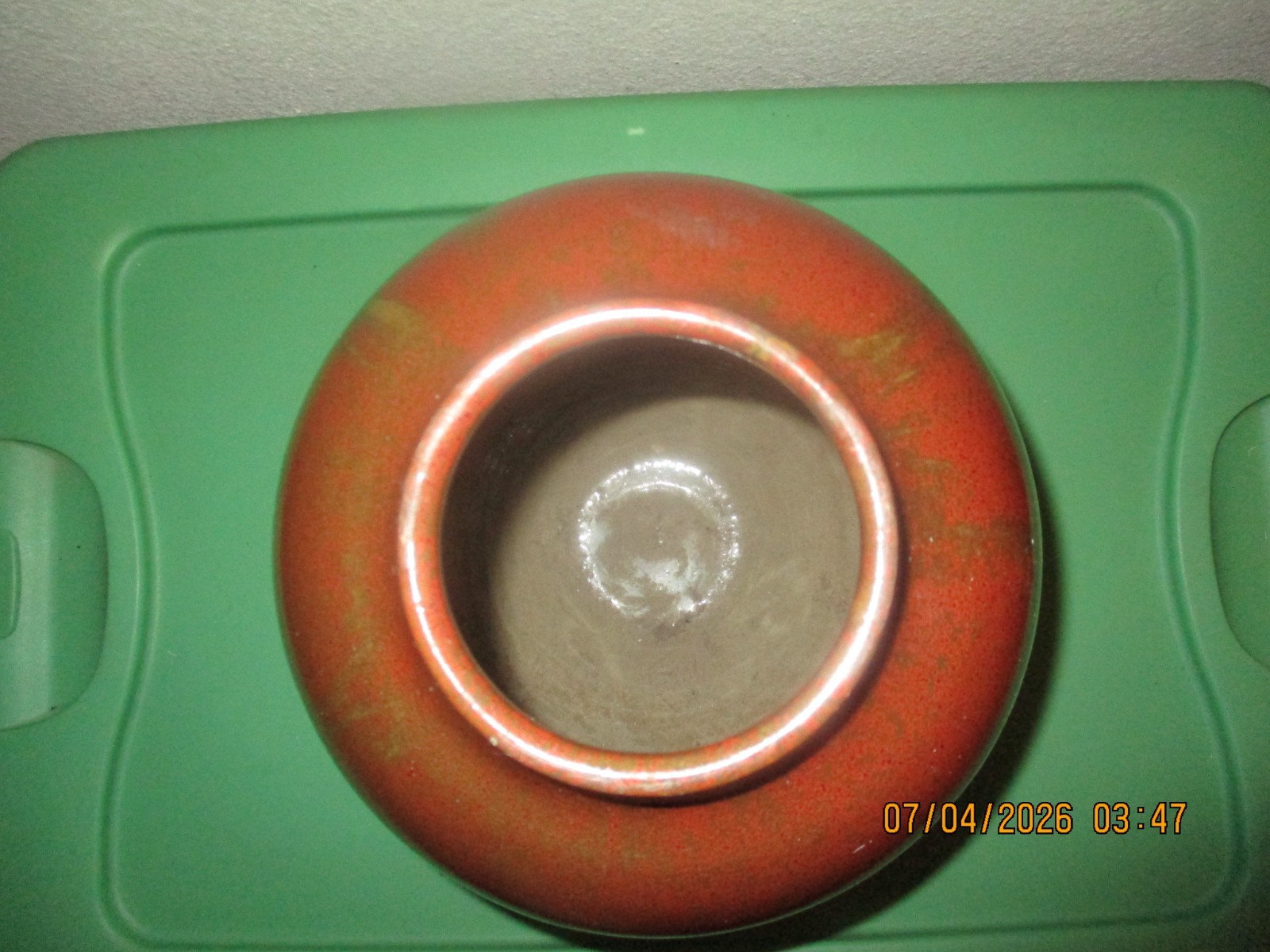 Artesian Made Handcrafted Multi-Color Pottery Floral Vase (Signed MPH)