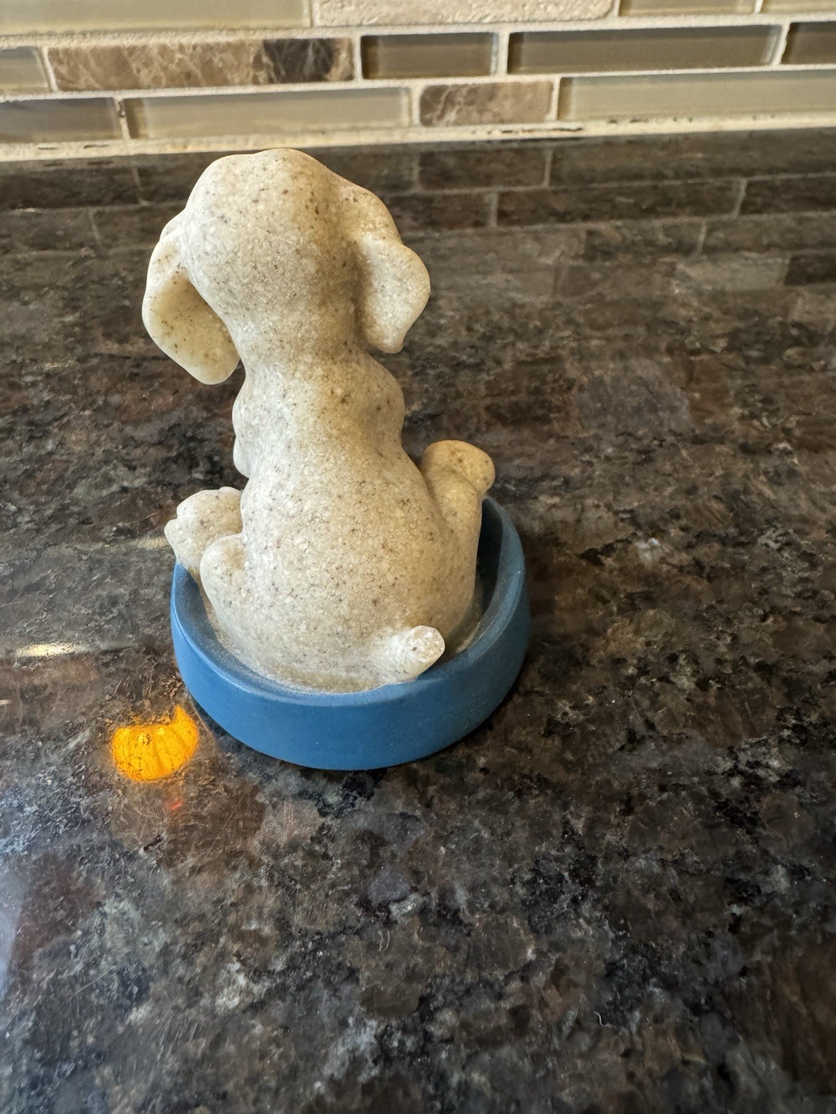 Quarry Critters Dog “Patience” In A Bowl 2.75” x 2.25” 2001 #50184 Vtg READ