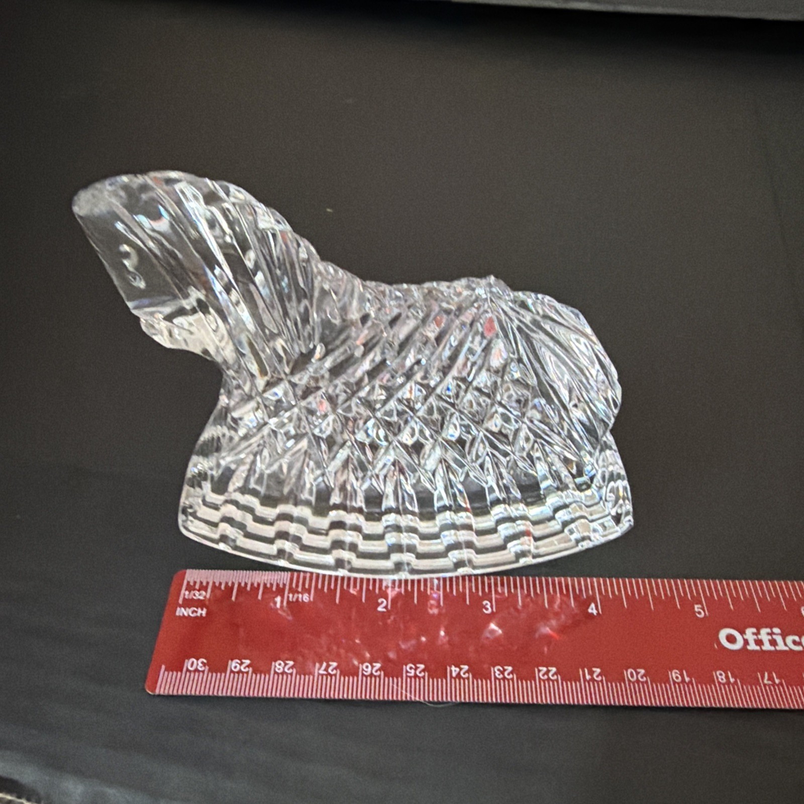 Vintage Waterford Crystal 4.5″ rocking horse sculpture/figurine, stamped