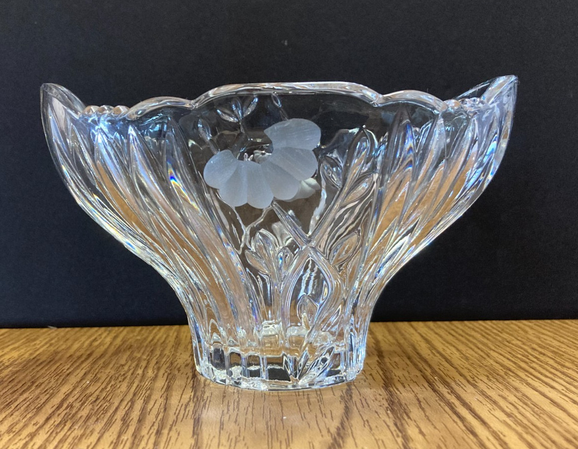 VTG Princess House Heritage Romance Collection 6″ x 4.25″ Crystal Bowl NEW OTHER
