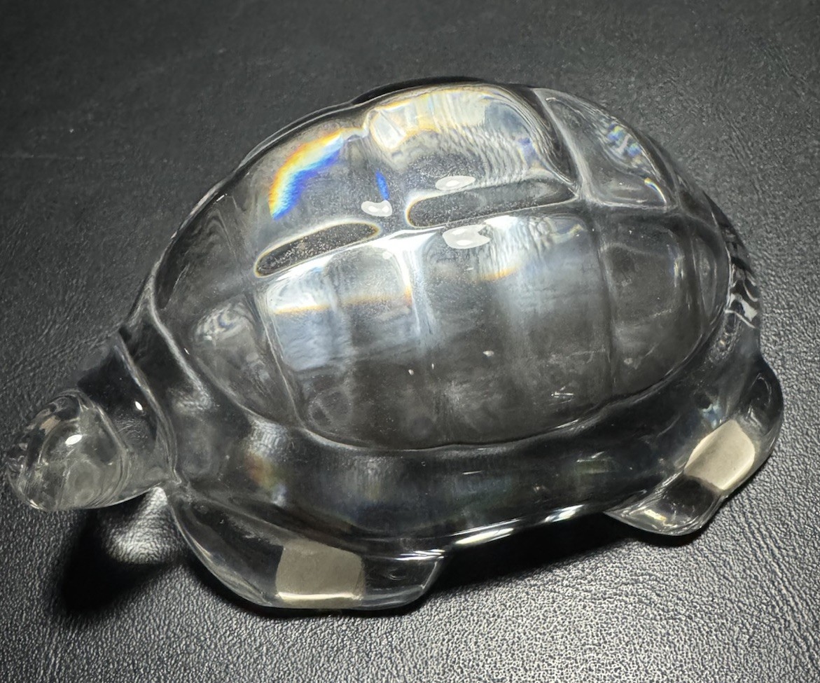 BACCARAT France Clear Crystal Set of 2 Turtles 1-3/4” X 2-3/4” & 4 in