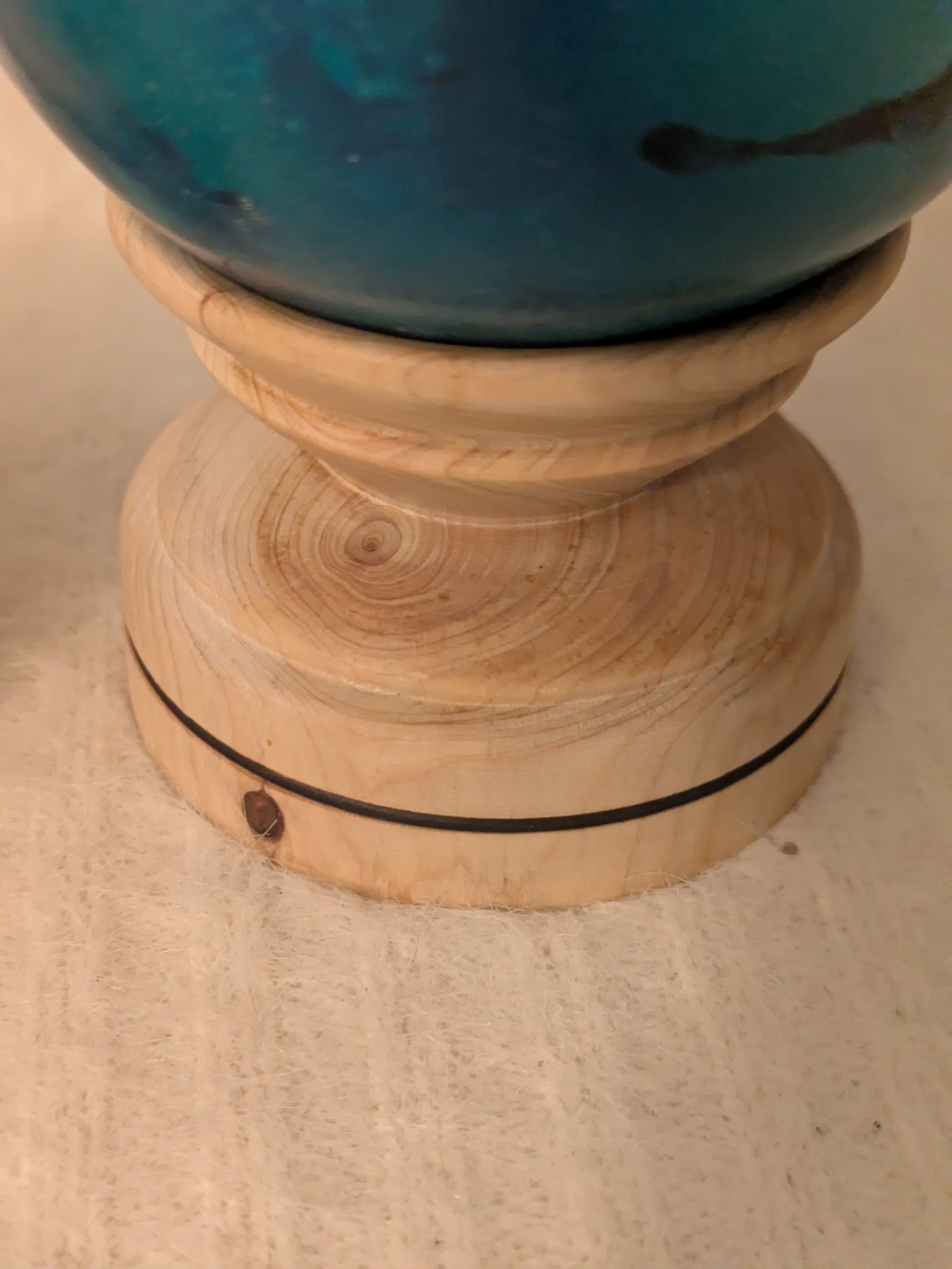 Dorodango Japanese Art Polished Sphere W 2 Bases Rare 1 Of 1