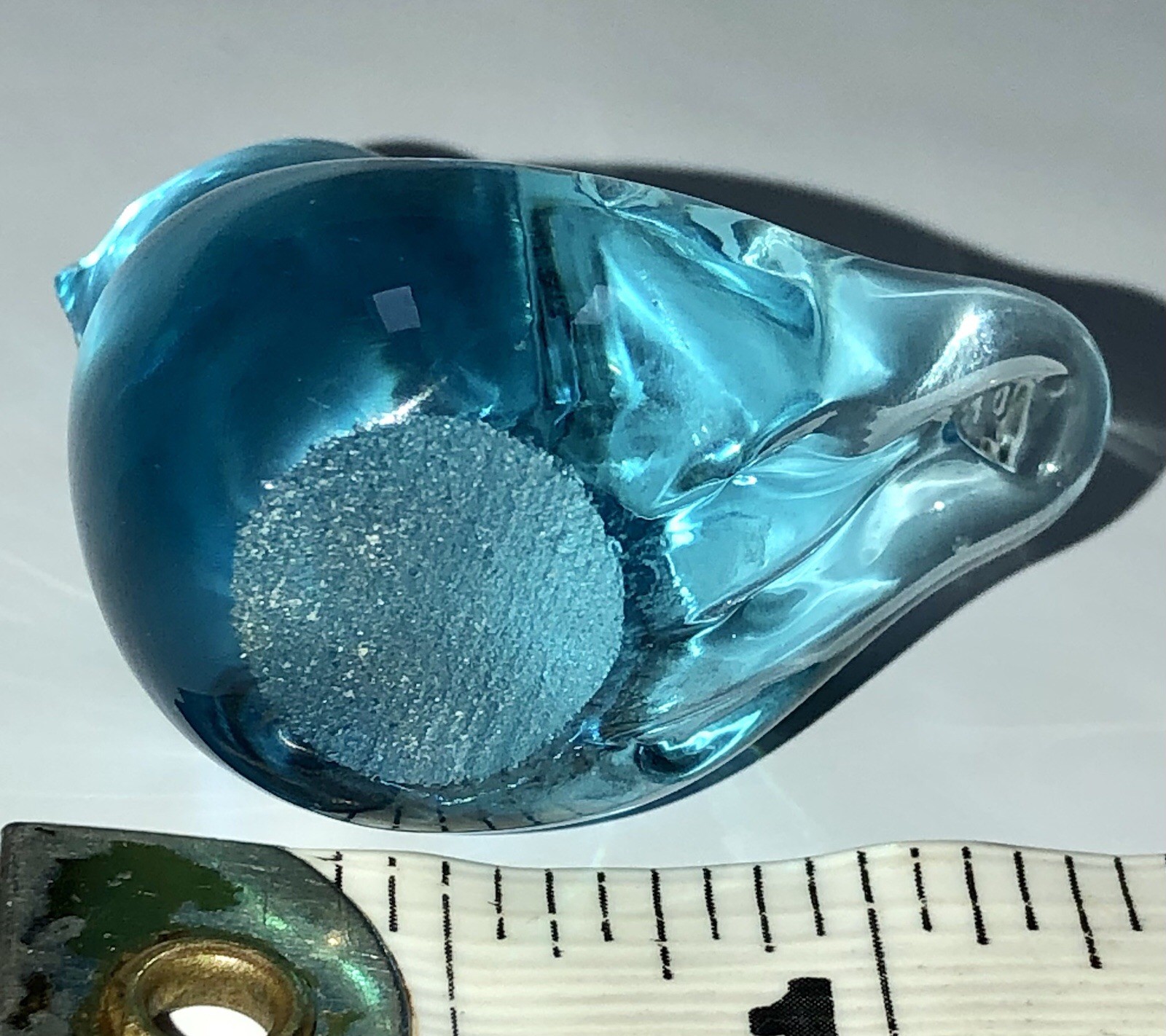 VTG Mini Tiny Bluebird of Happiness Hand Blown 1-1/8″ Tall Light Blue D