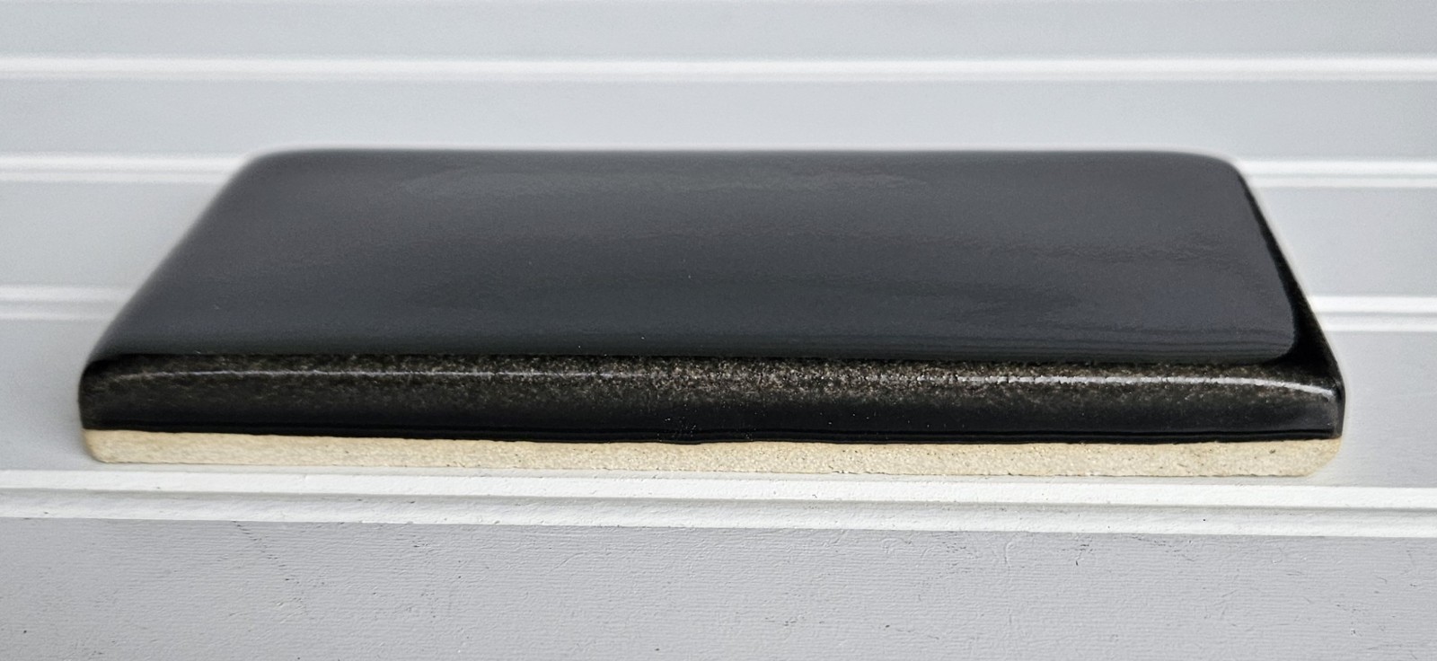 Motawi Tileworks Black Obsidian Glazed Glossy Tile Ann Arbor Michigan 6×3