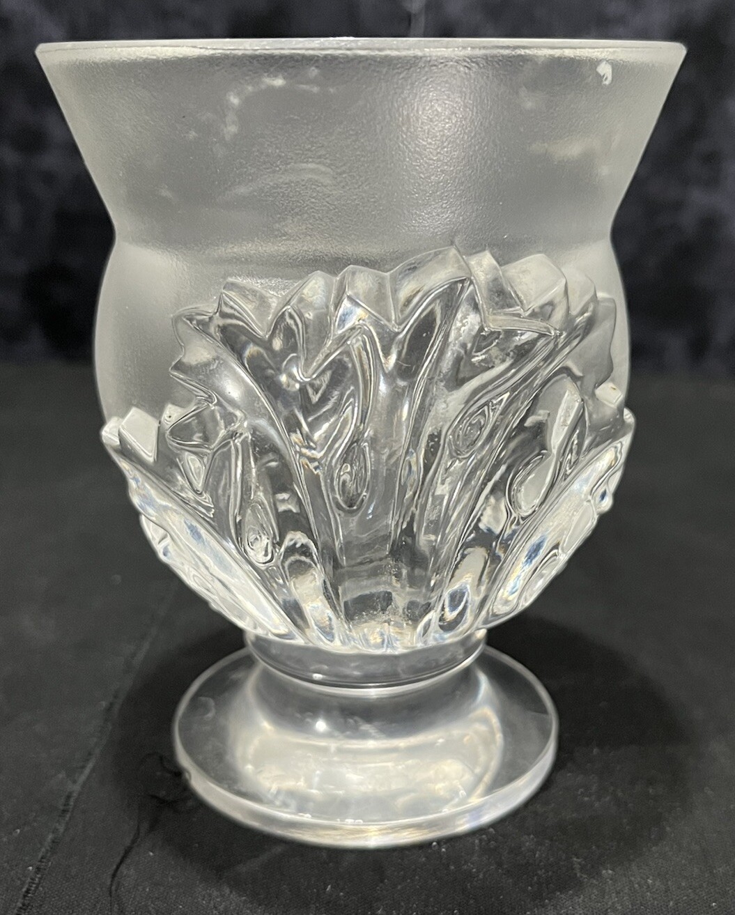 Collectible Lalique Vase Satin Crystal St. Cloud Mini Vase Signed
