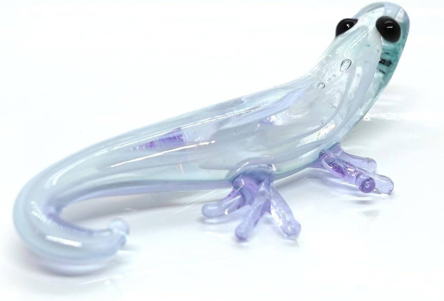 Lizard Miniature Figure Animal Hand Blown Glass Collectible Gift Home Décor