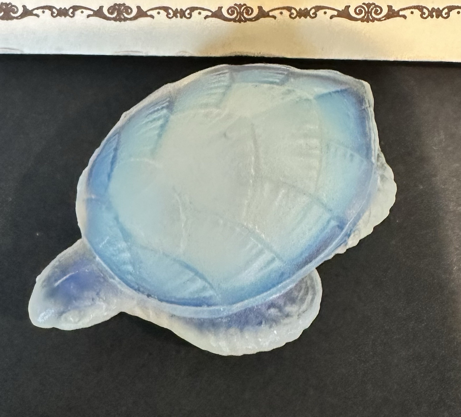 Sabino Opalescent Sea Turtle Figurine signed vintage