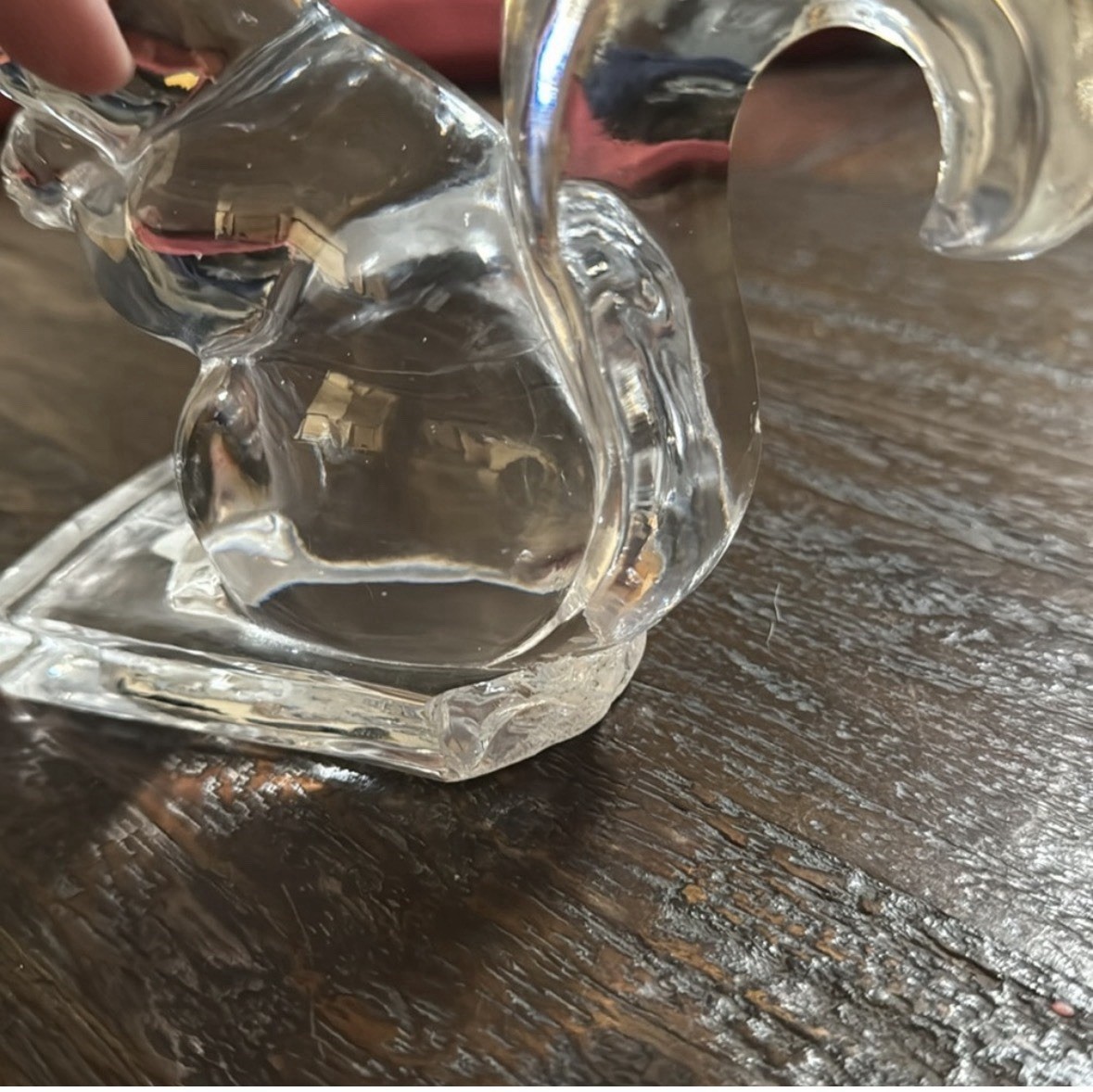 Crystal Art Glass Squirrel Figurine Paperweight Vintage Collectible