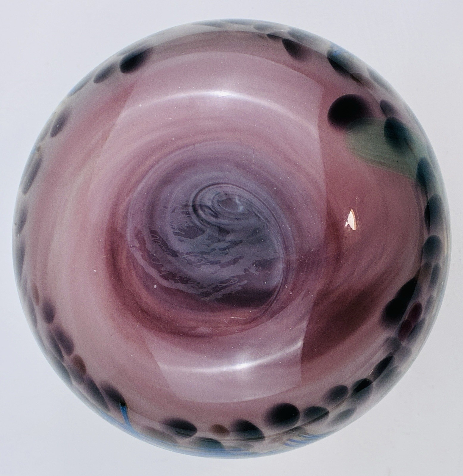🪼 Daniel Edler 1983 “Graffiti Series” Signed Studio Art Glass Vase Large 8” MCM