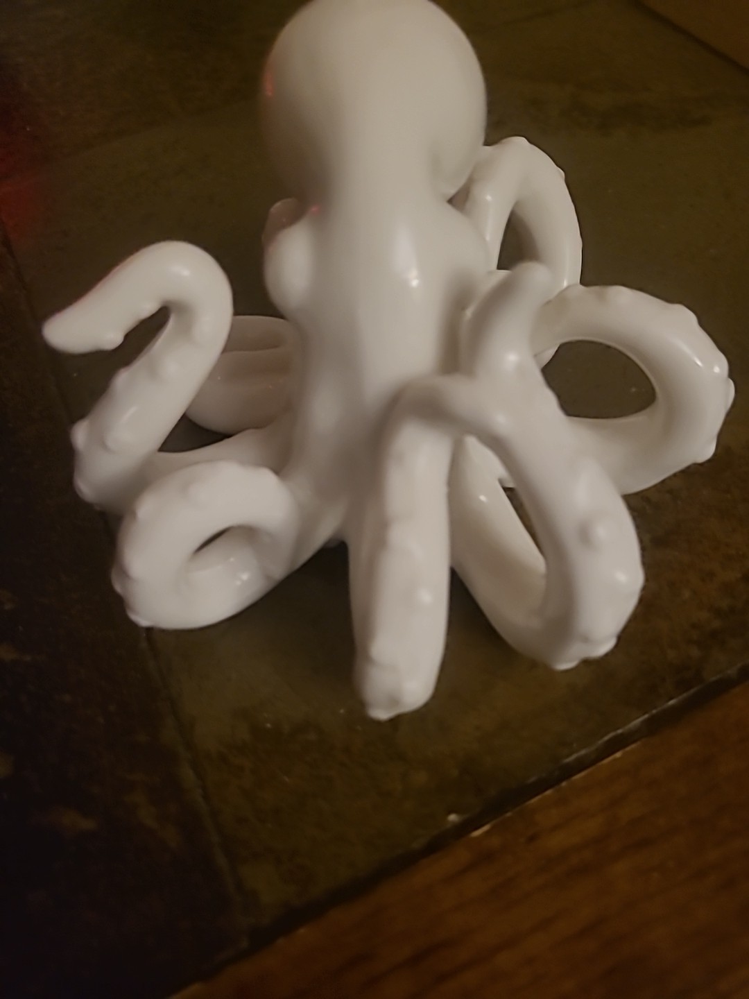 Ceramic Octopus Art Glass White