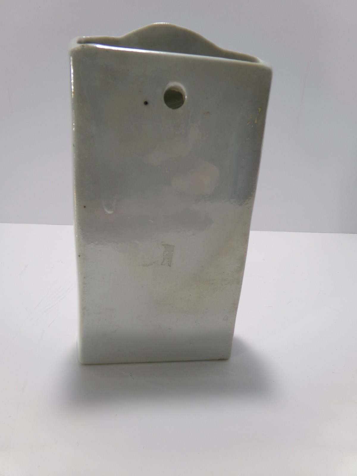Vintage Ceramic Japanese Tokanabe Style Wall Pocket With flamenco dancing girl.