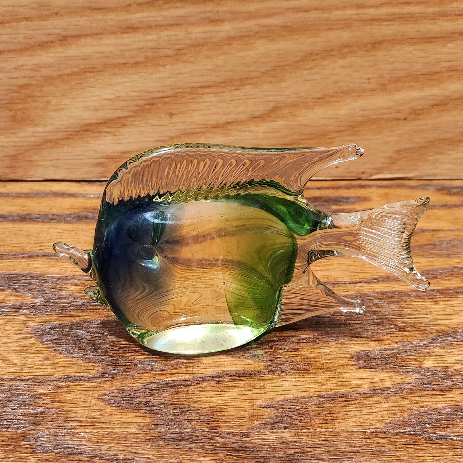 Murano Style Glass Fish Figurine Lot of 4 Paperweight Figures Hand Crafted