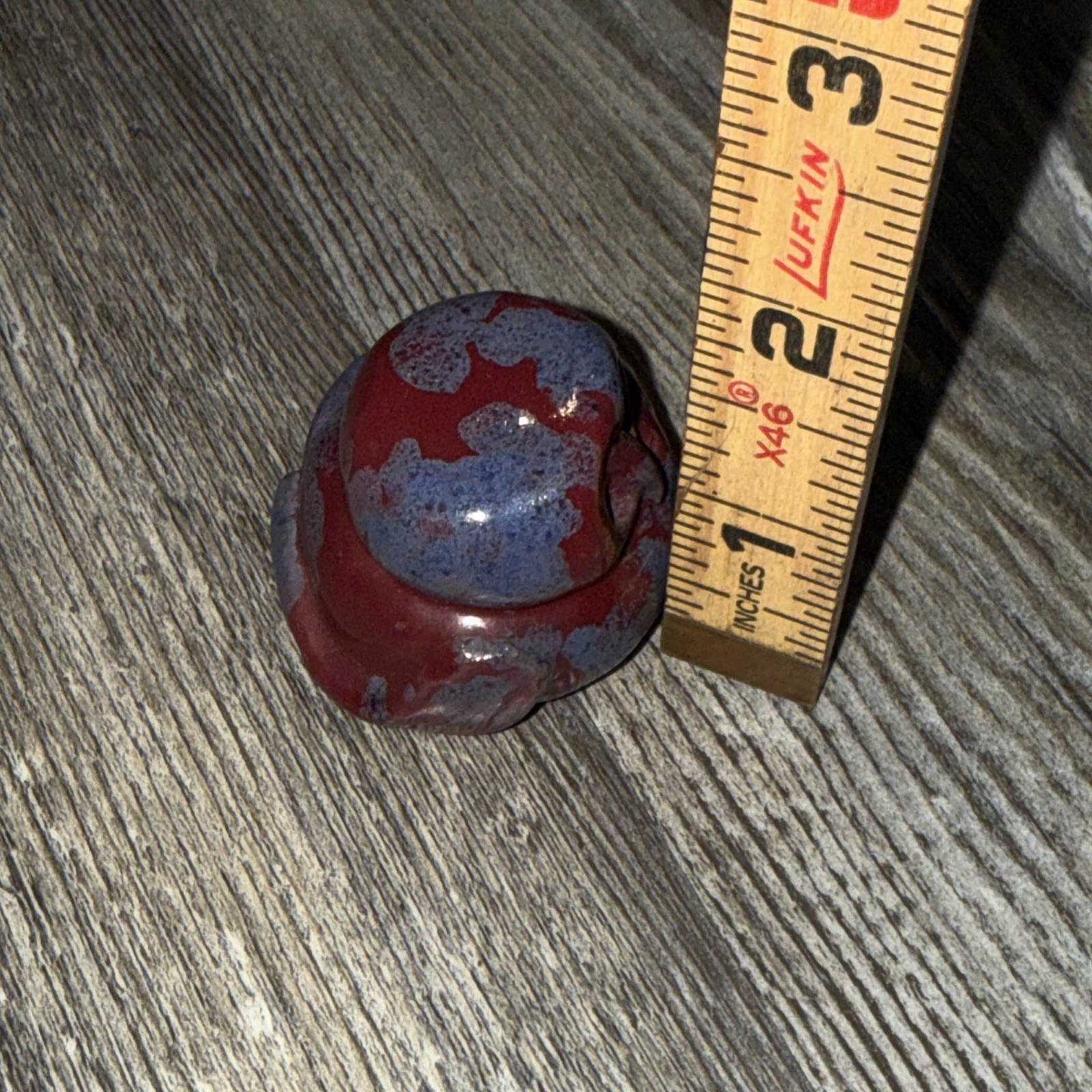 Bybee Pottery Kentucky Maroon/Purple Art Mini Bird Owl Figurine