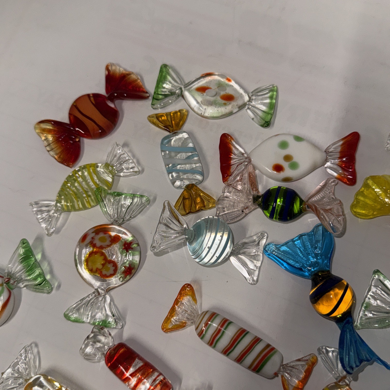 21pc Glass Candy Vintage Murano Glass Sweet Wedding Birthday Halloween Christmas
