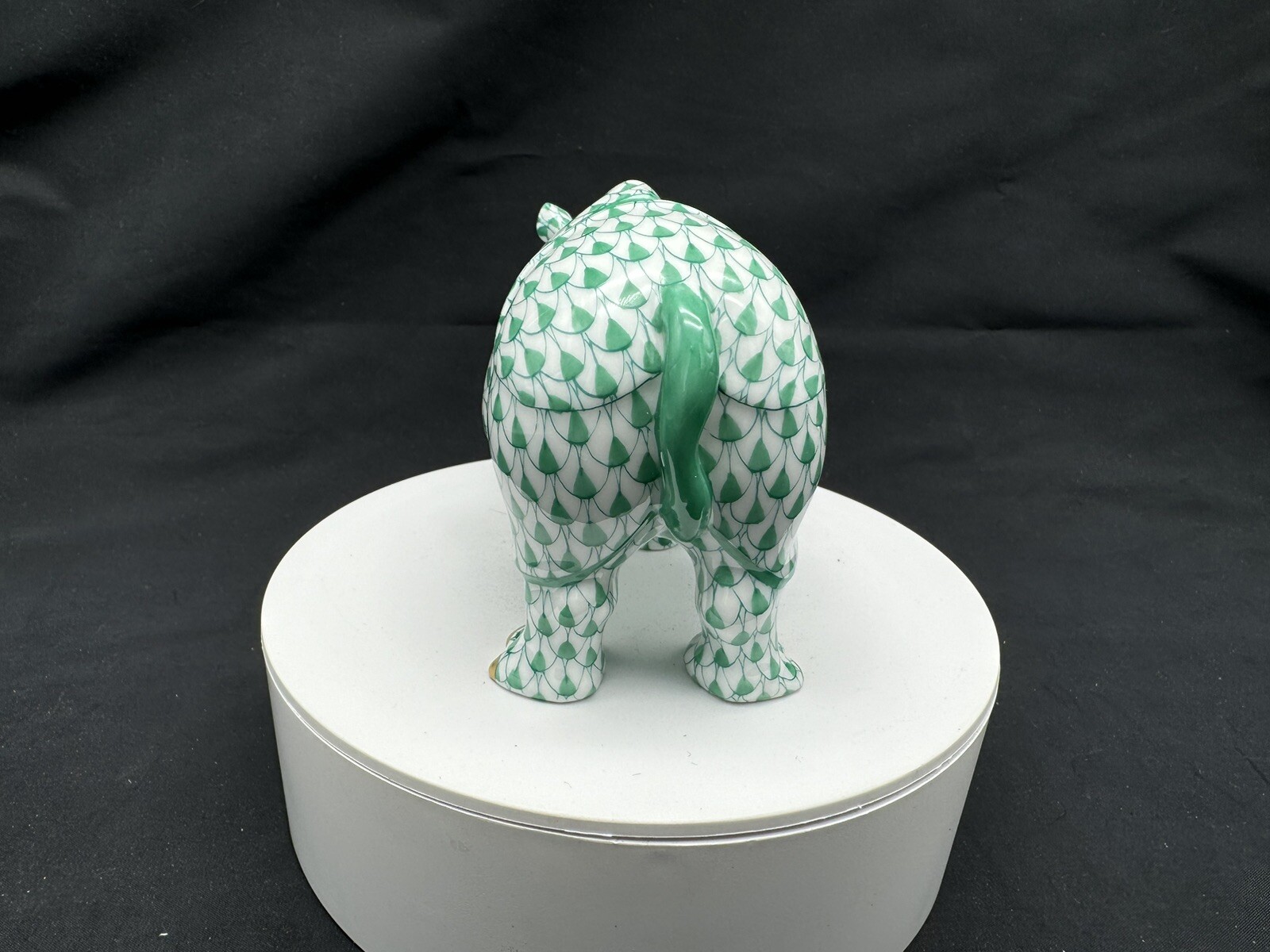 Herend Rhino Green Fishnet #15333
