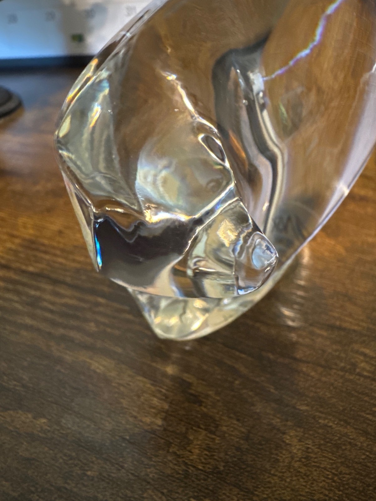 Dansk Lead Crystal Polar Bear Paperweight Figurine MINT COND