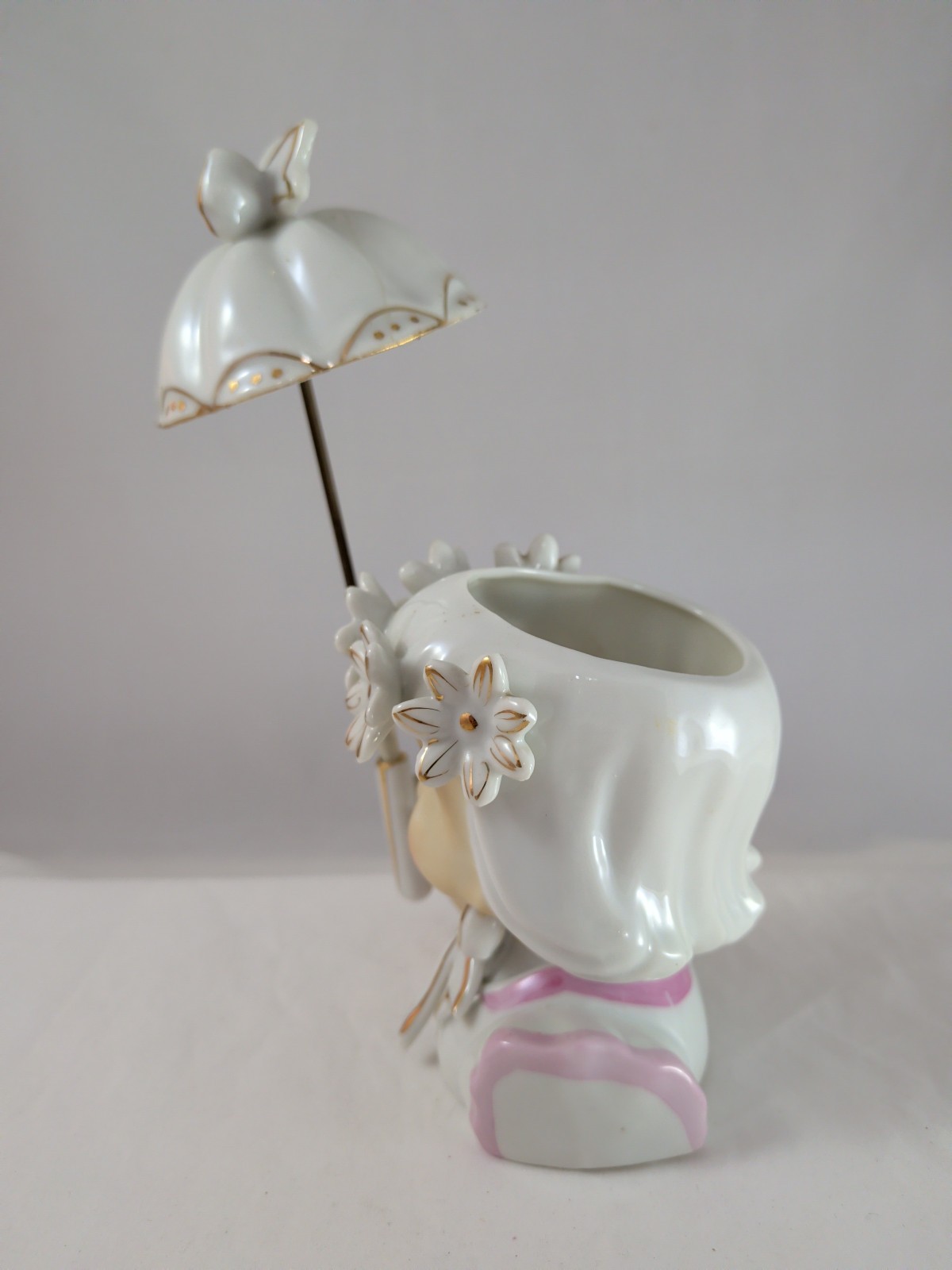 Umbrella Girl Flower Vase