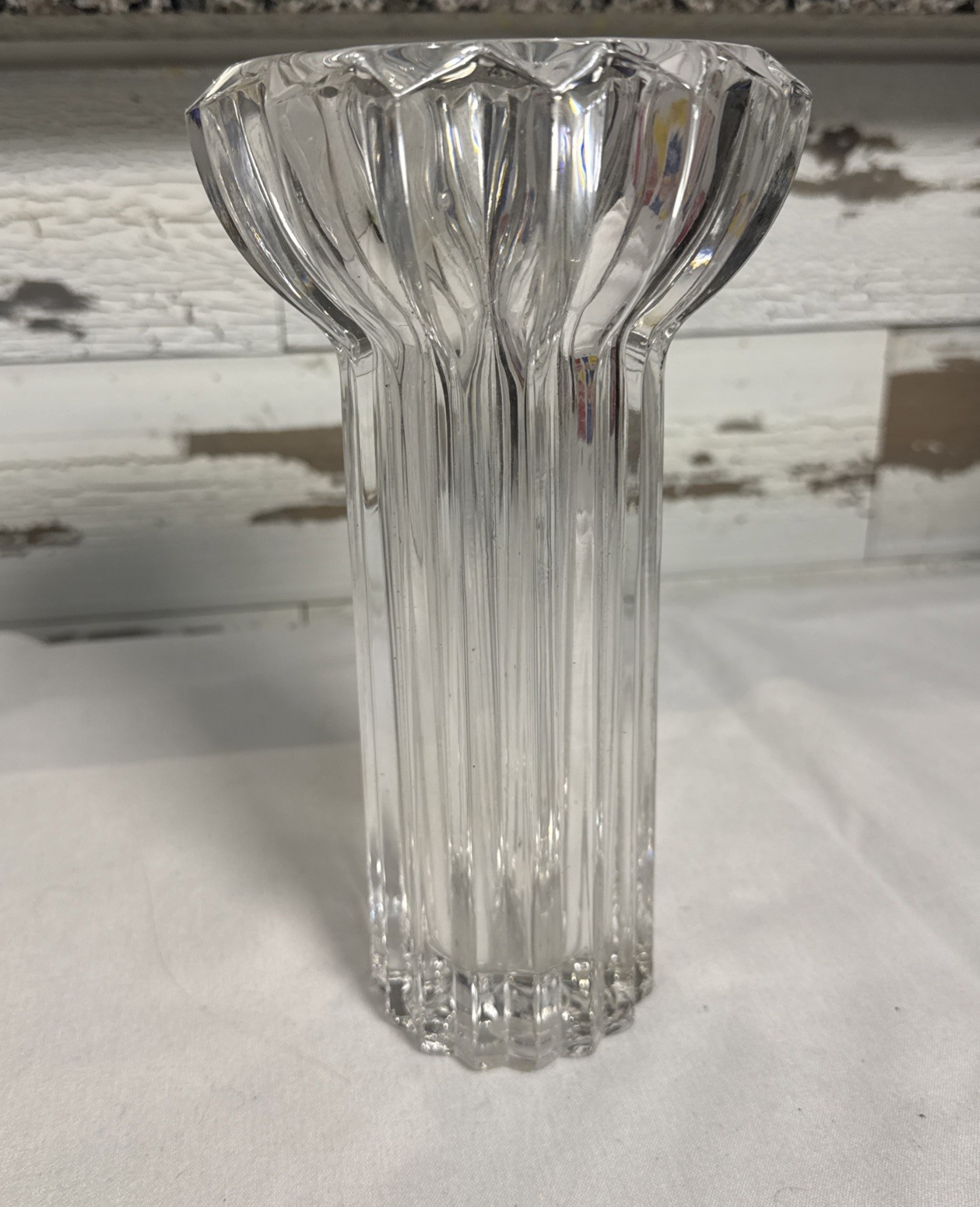 Vintage Lead Crystal Vase Shannon Crystal Designs of Ireland Art Deco Prism