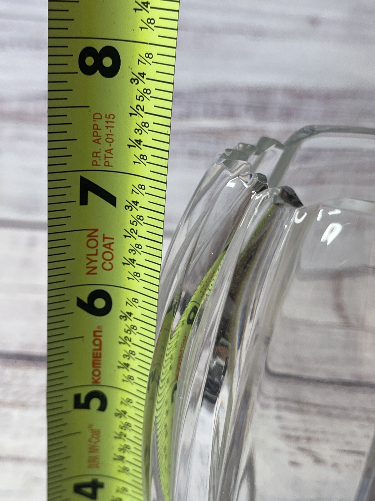 Heavy Cut Crystal 7-3/8″ Clear Floral Flower Bud Vase Unmarked Geometric