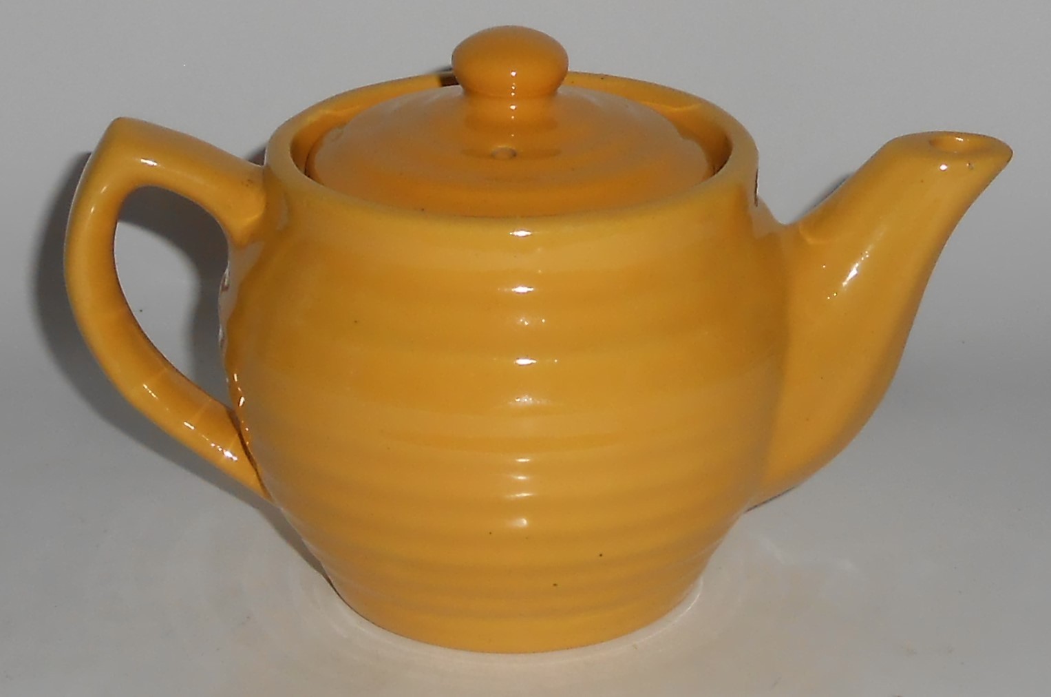 Bauer Pottery Ring Ware Yellow Individual Teapot
