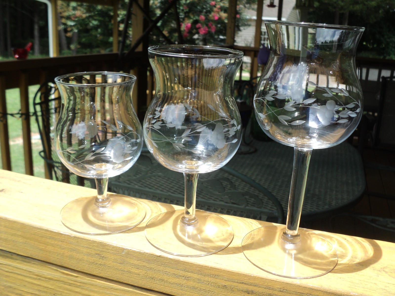 Princess House Heritage 3 Piece Tiered Crystal Votive Candle Holder Set #311