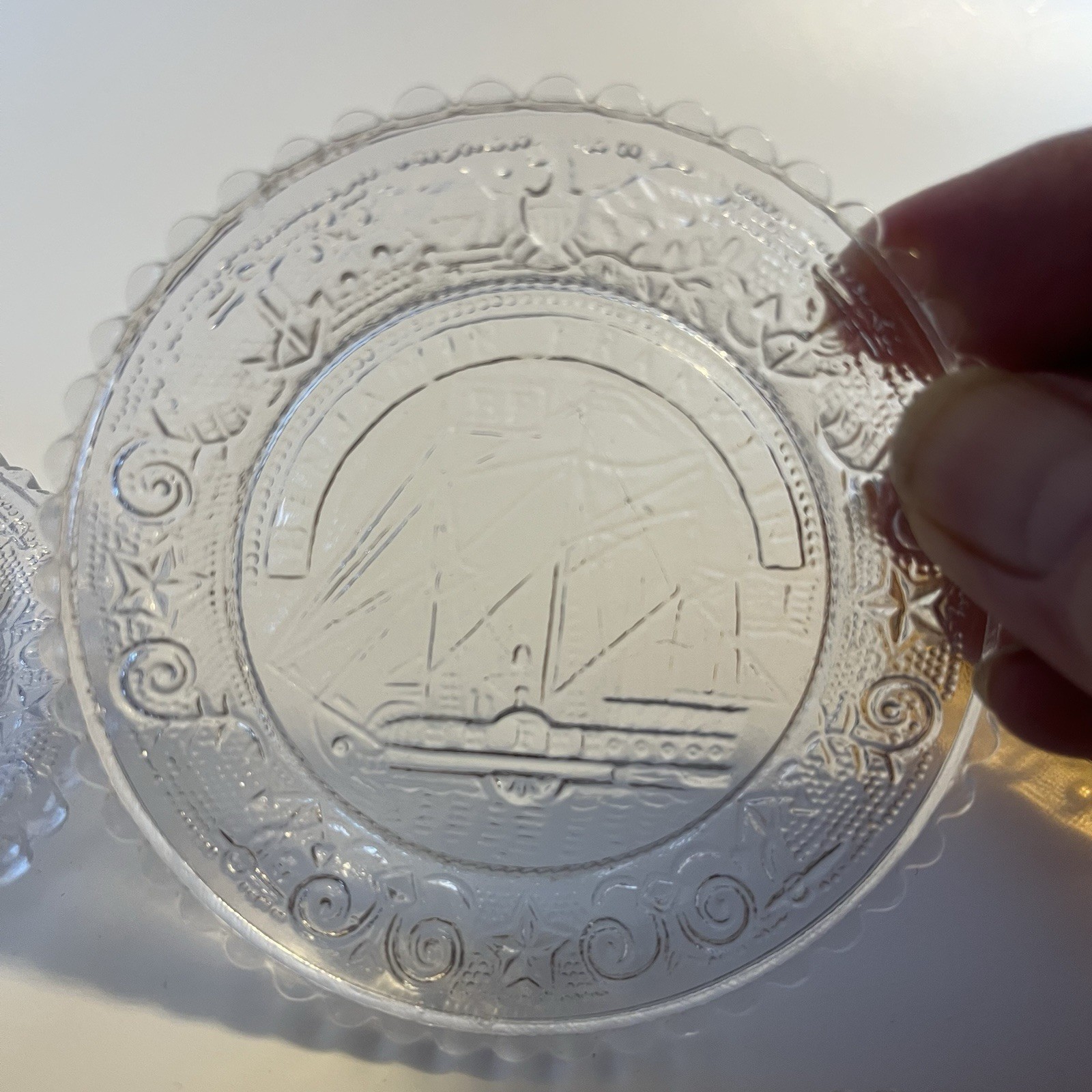 Lot of 8 Vtg Art Glass Cup Plates / Minis – Westmoreland – Boyd – Wheaton & MORE