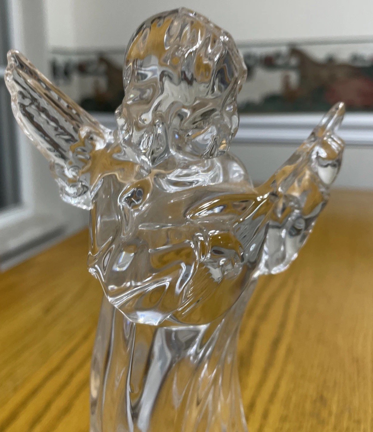 Mikasa Lead Clear Crystal Angel Playing Mandolin Herald Collection Germany 8 “