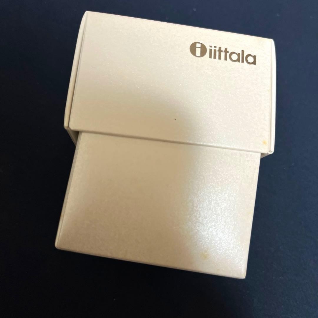 Iittala Vitriini Box Clear Glass Lid Light Gray Aluminum Base Finland NOS