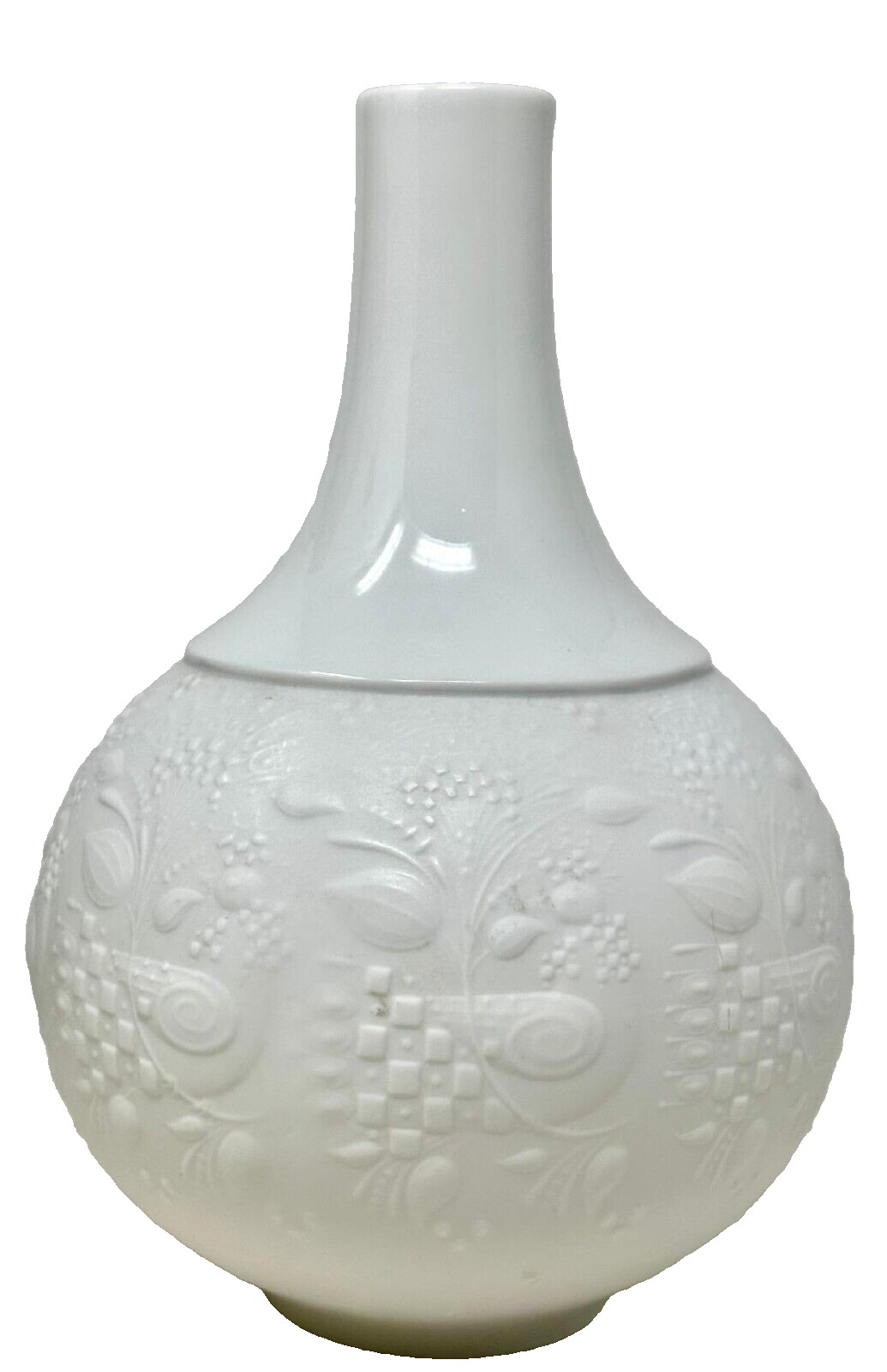 Bjorn Winblad for Rosenthal Mid Century Studio Line Linie White Vase 8.5″ X 6″