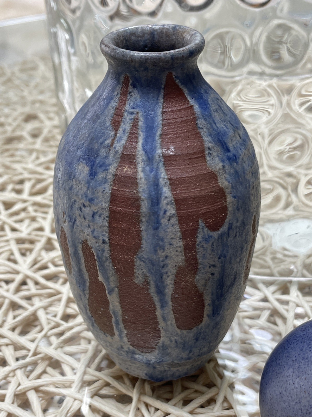 VTG MCM Handmade Miniature Pottery Decorative Vases With Artist Signed PERFECT