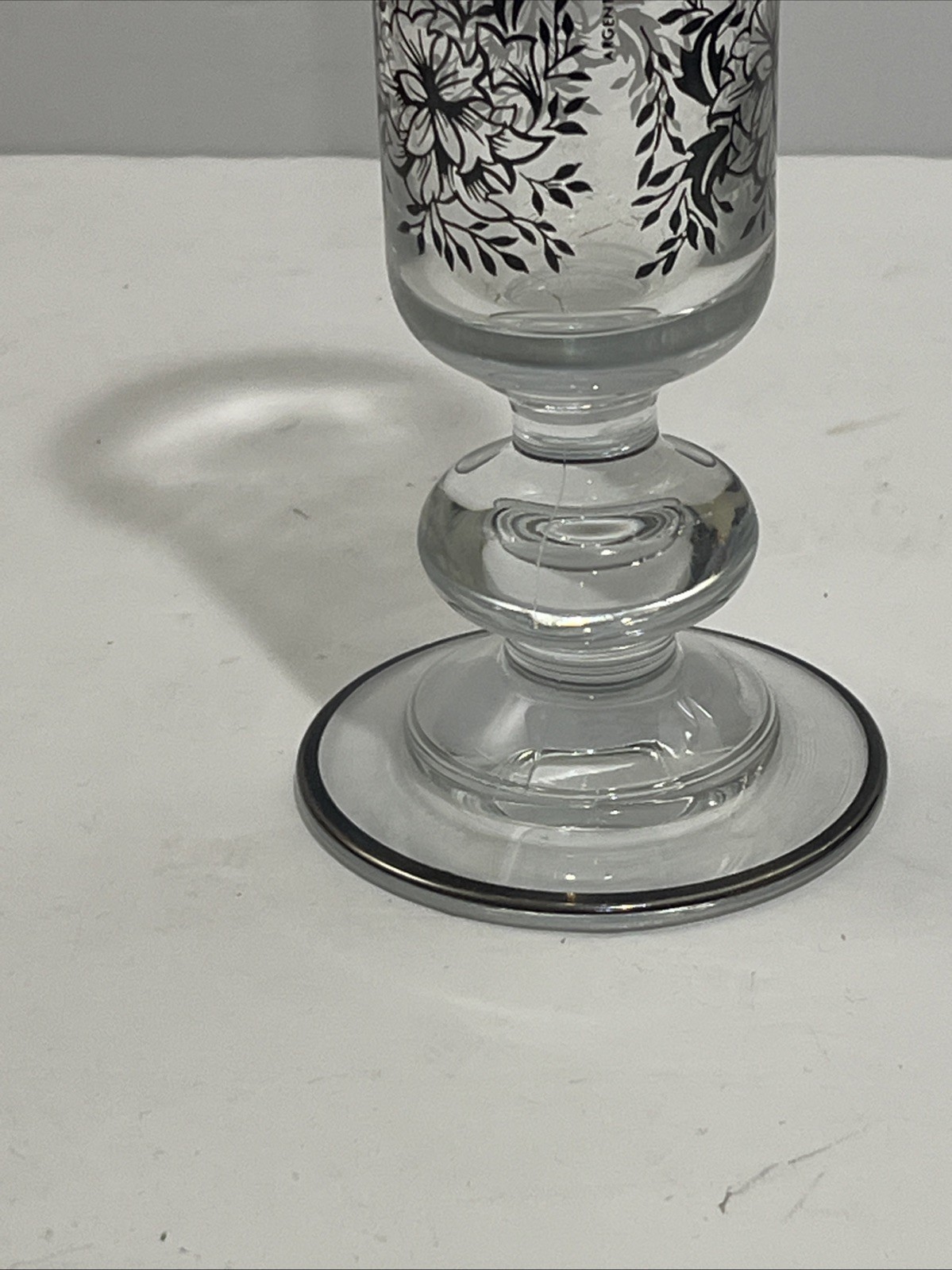 Egizia Argento Omaggio A William Morris Foundation Floral Glass Vase 10 1/4” T