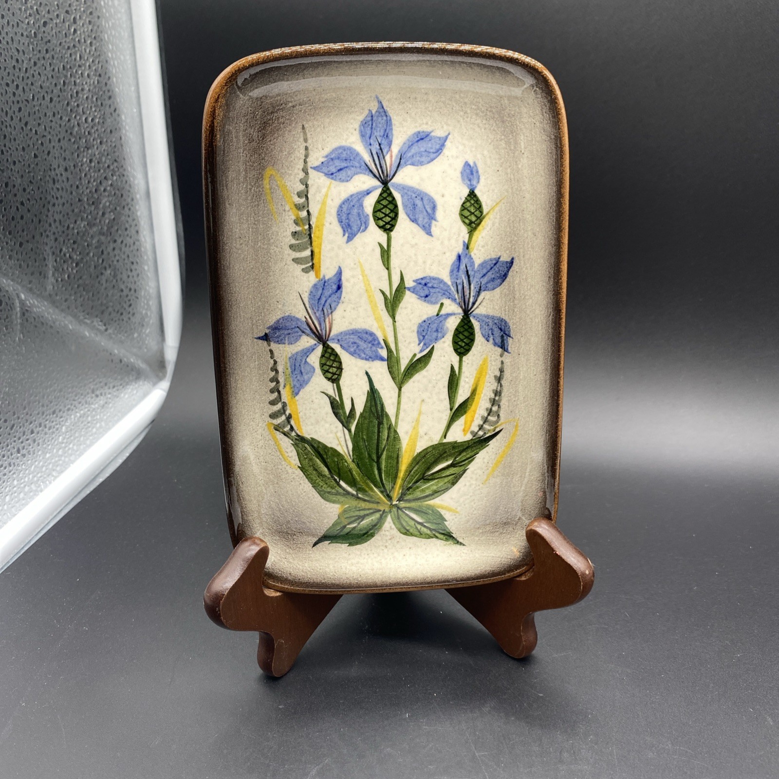 Weininger Keramic Hand Painted Floral Art Pottery Tray- Switzerland