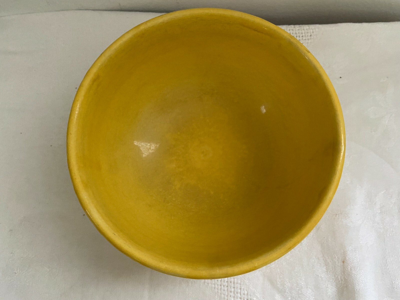Antique RED WING Yellow Ribbed Mixing Bowl 7 3/4″ Diameter 3 1/2″ Deep