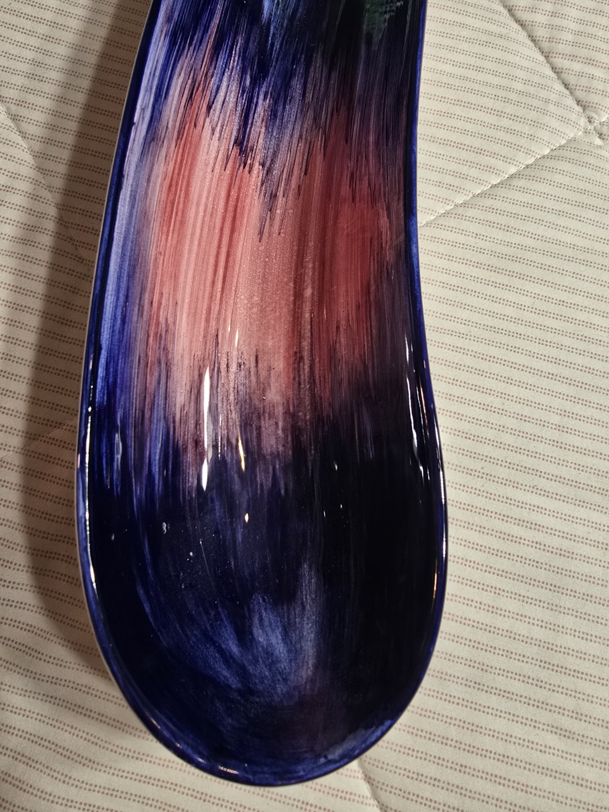 Vietri Italian Ceramic Server Eggplant Shape Handcrafted Decorative