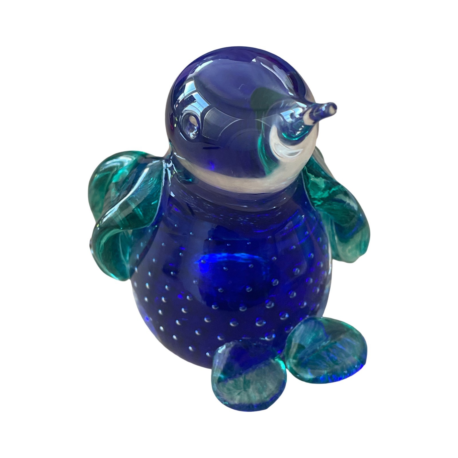 Art Glass PENGUIN Figurine Baby Colbalt Marine Life