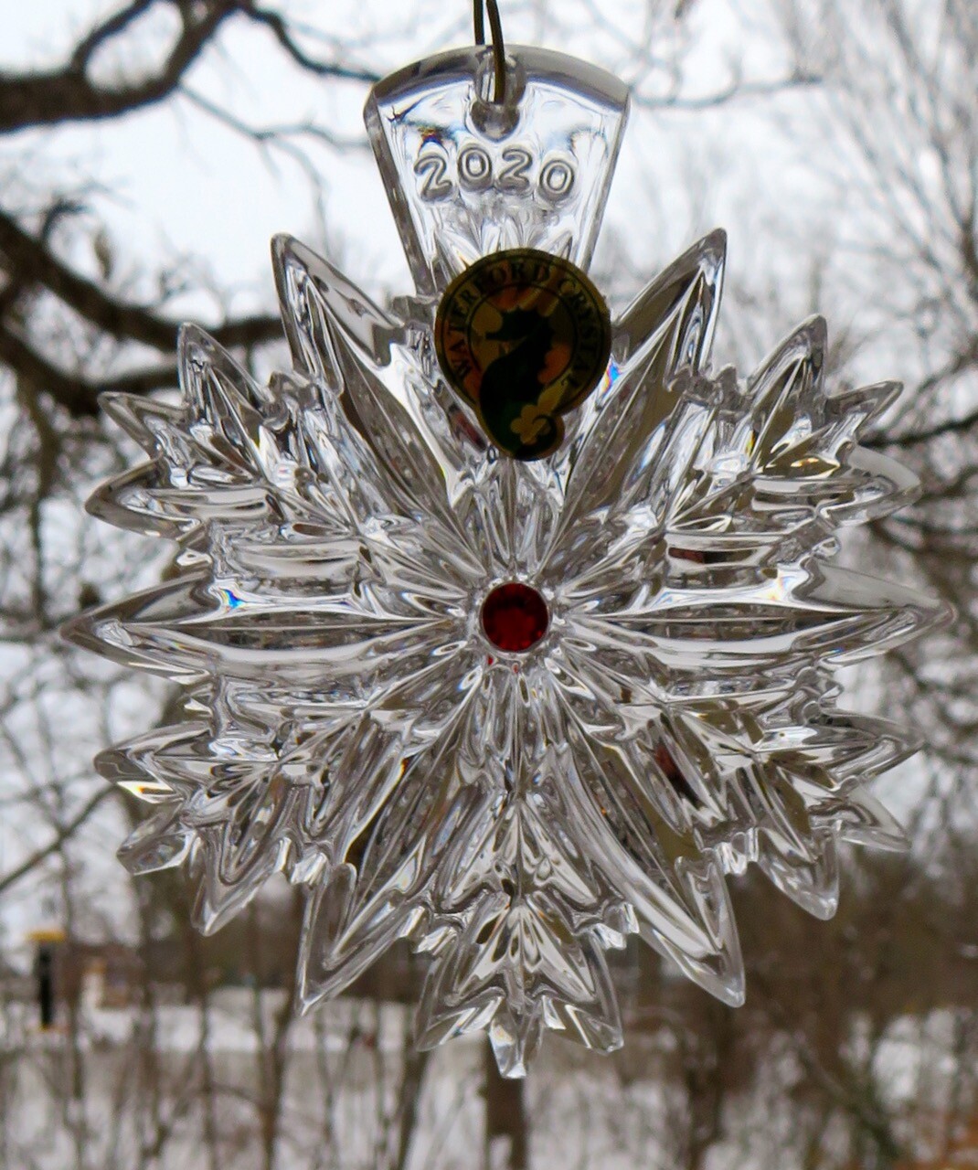 WATERFORD Crystal 2020 Snowflake Wishes “LOVE” Christmas Ornament Last Ed NIB