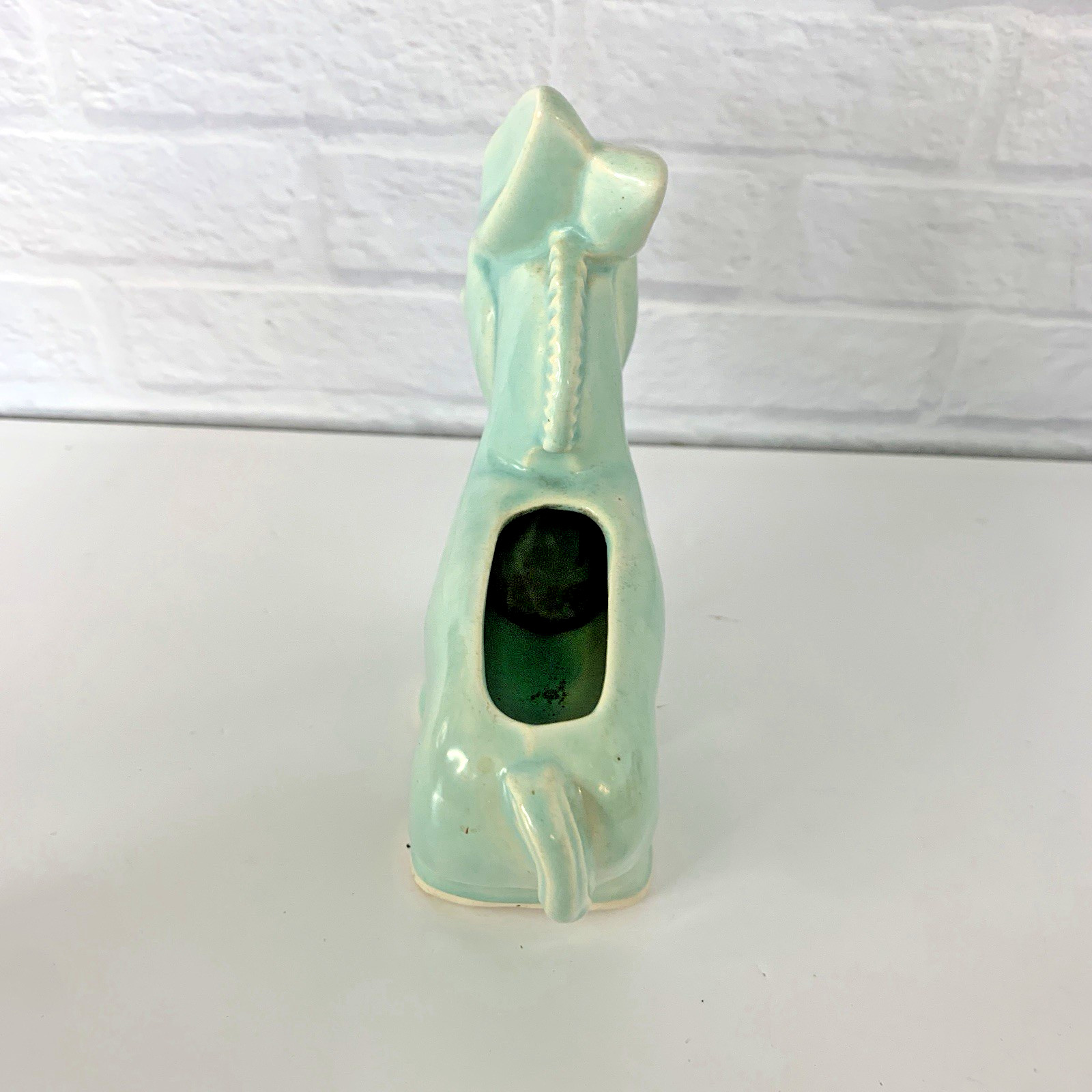 Vintage 1940s Donkey Planter by McCoy Art Deco Celadon Blue 5 inch