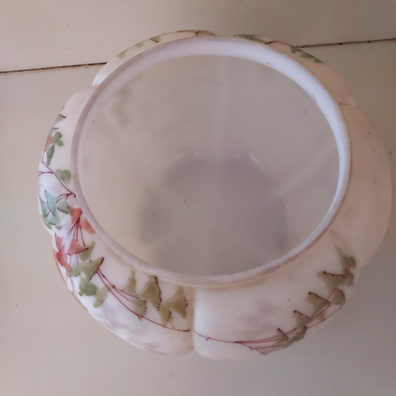 Rare 1880 Smith Brothers Satin Glass Bowl / Vase Mt Washington Opal Victorian