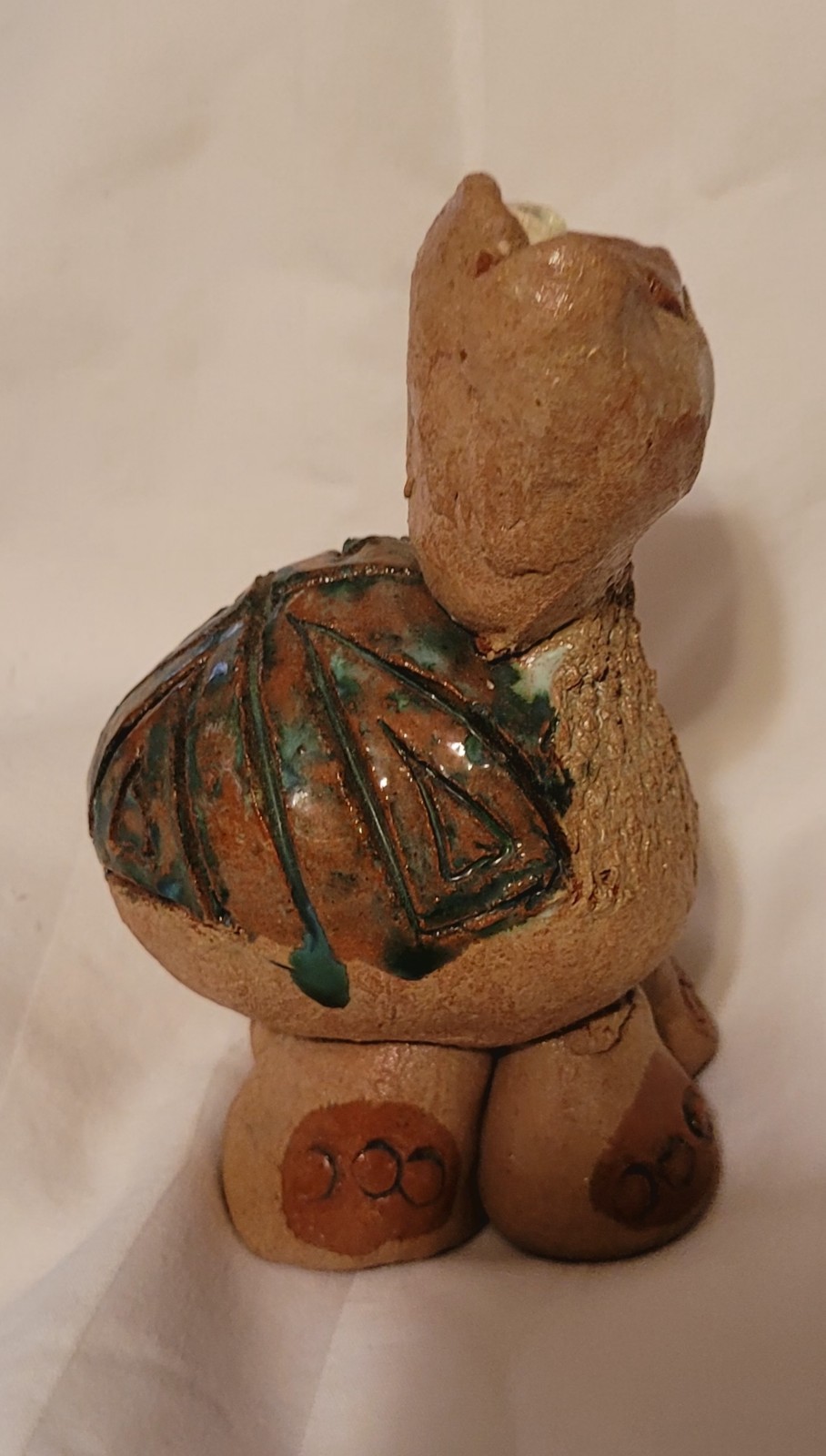 Vtg ( Nancy ) Hicks Red Clay Art Pottery Turtle Figurine