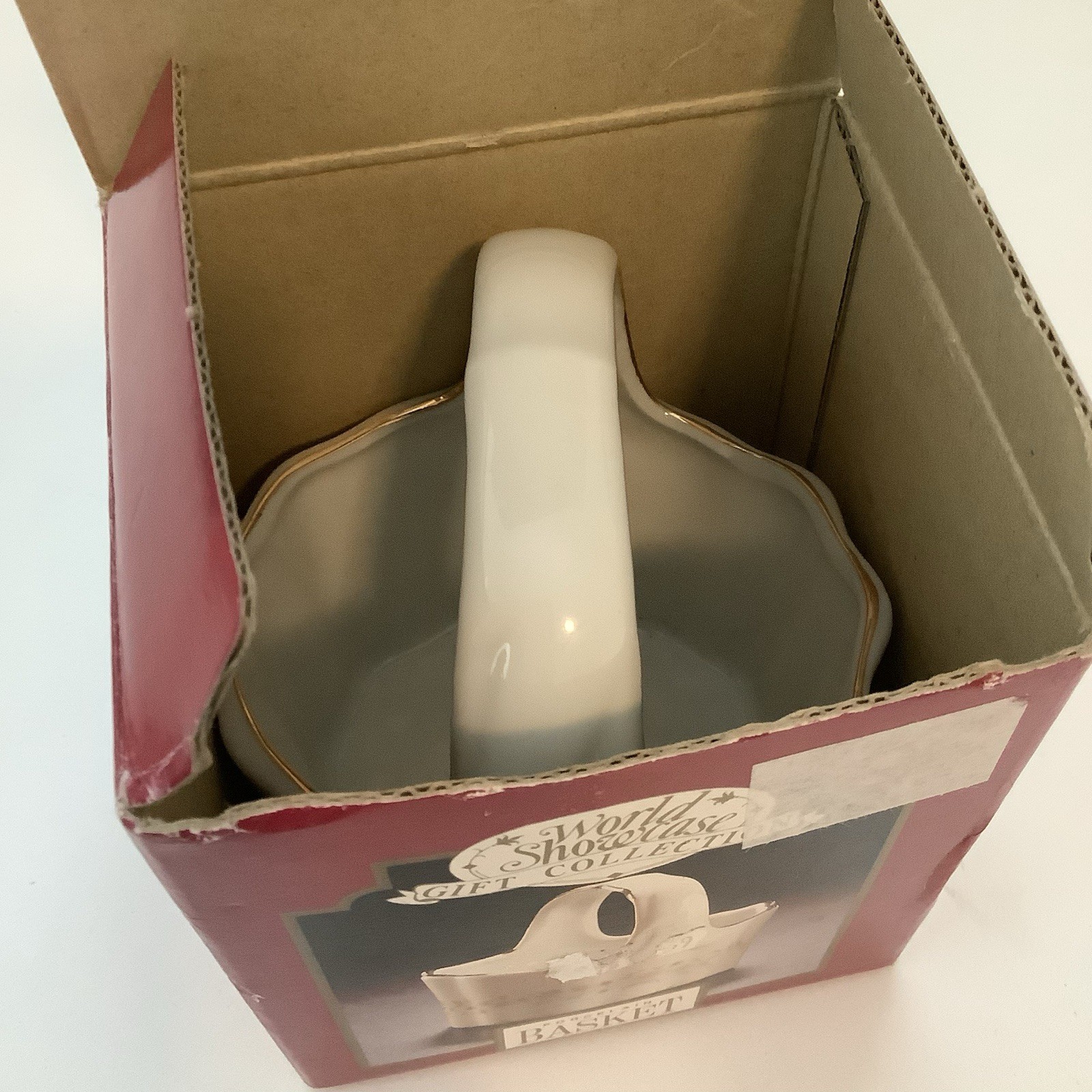 Vintage Jamestown China Porcelain Basket In Box