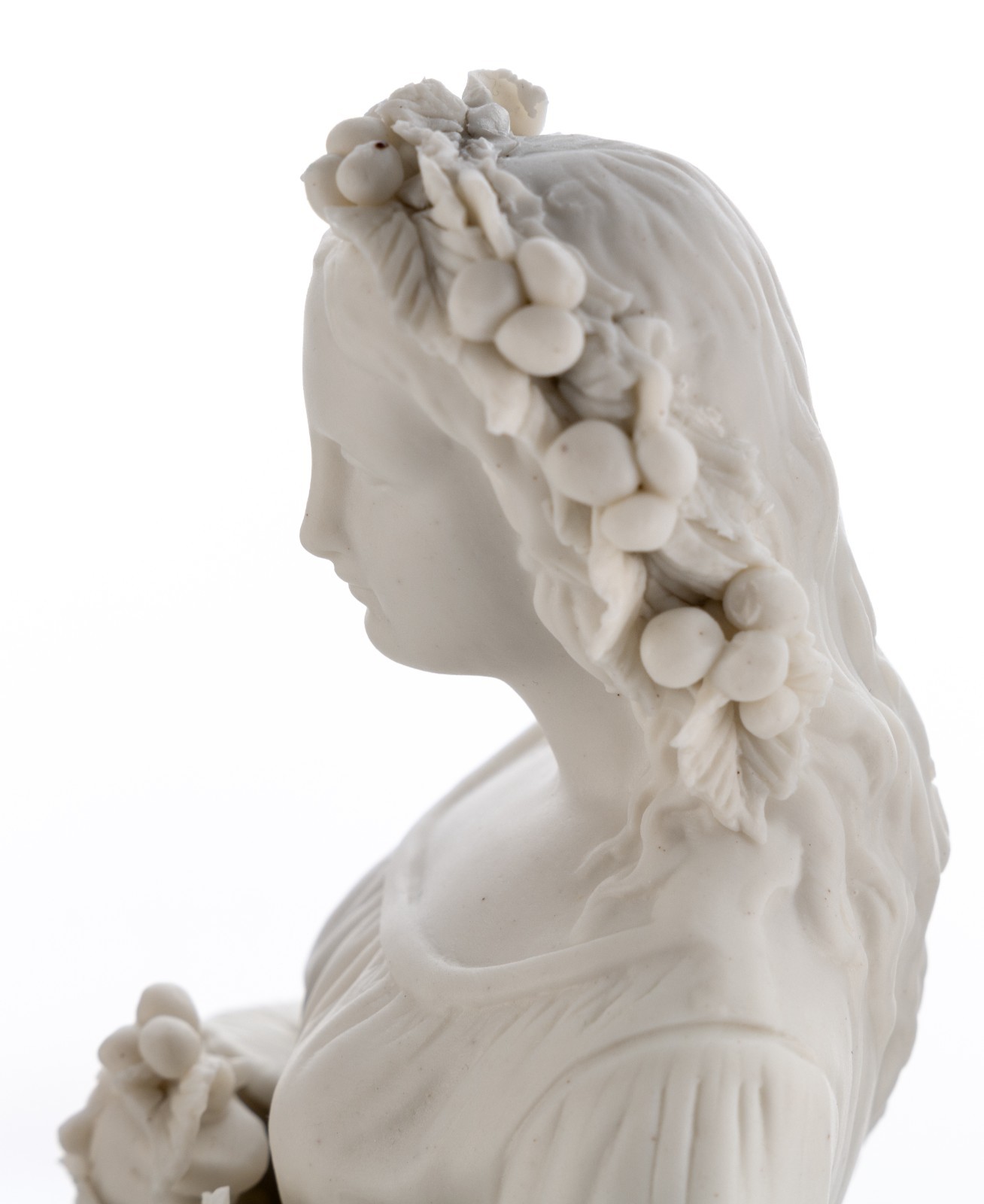 Late 1800s Figure Allegory of Autumn Porzellanfabrik Unger Schneider & Cie? 12in