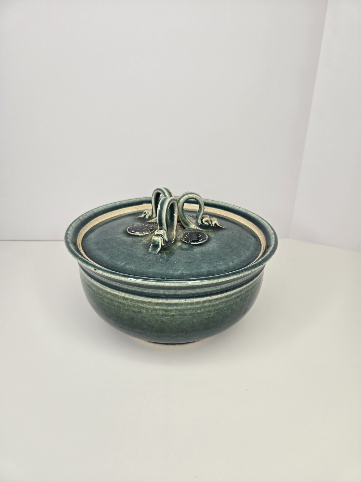 Russel Spillman Pottery Lidded Pot Dish Glazed Homer NY Fine Art Ceramic Unique