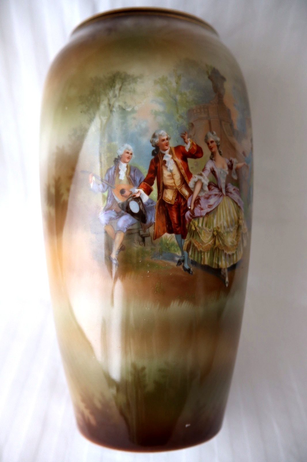 Antique R S Suhl Prussia porcelain pair of vases c 1904