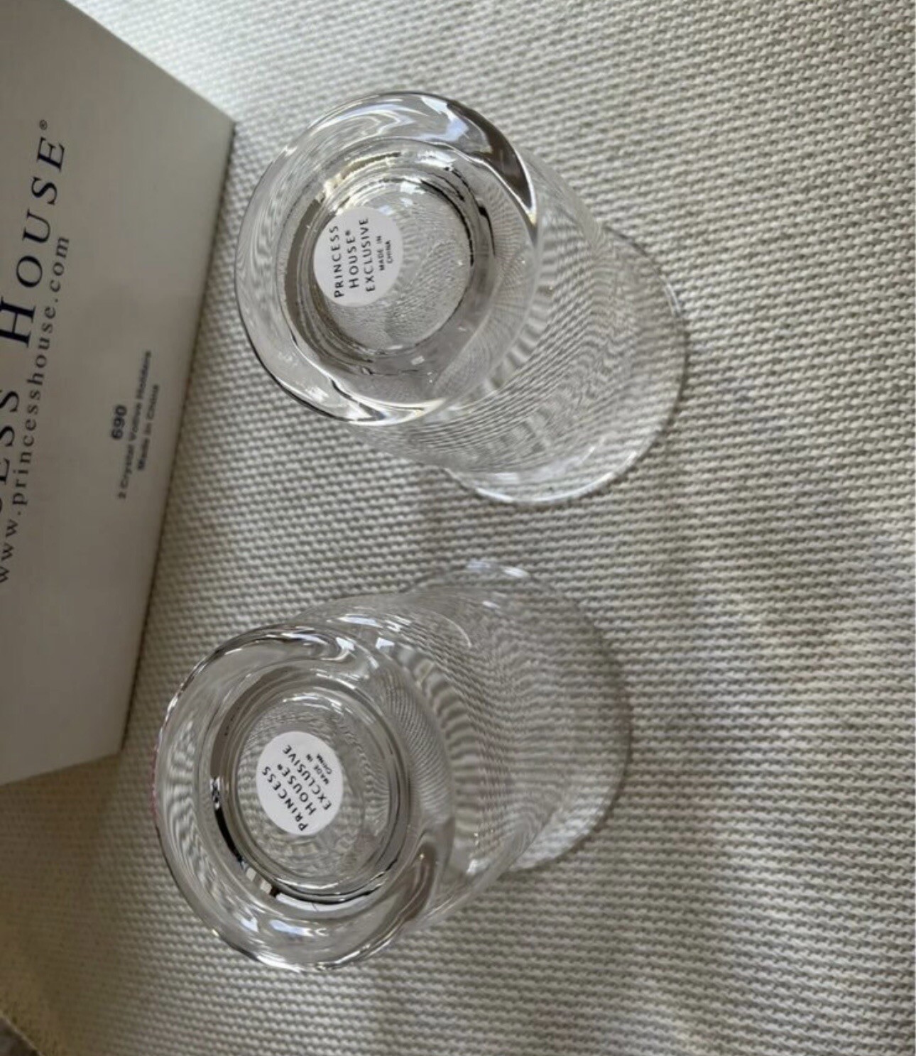 2 Princess House Crystal Heritage # 690 Votive Candle Holders New in Box