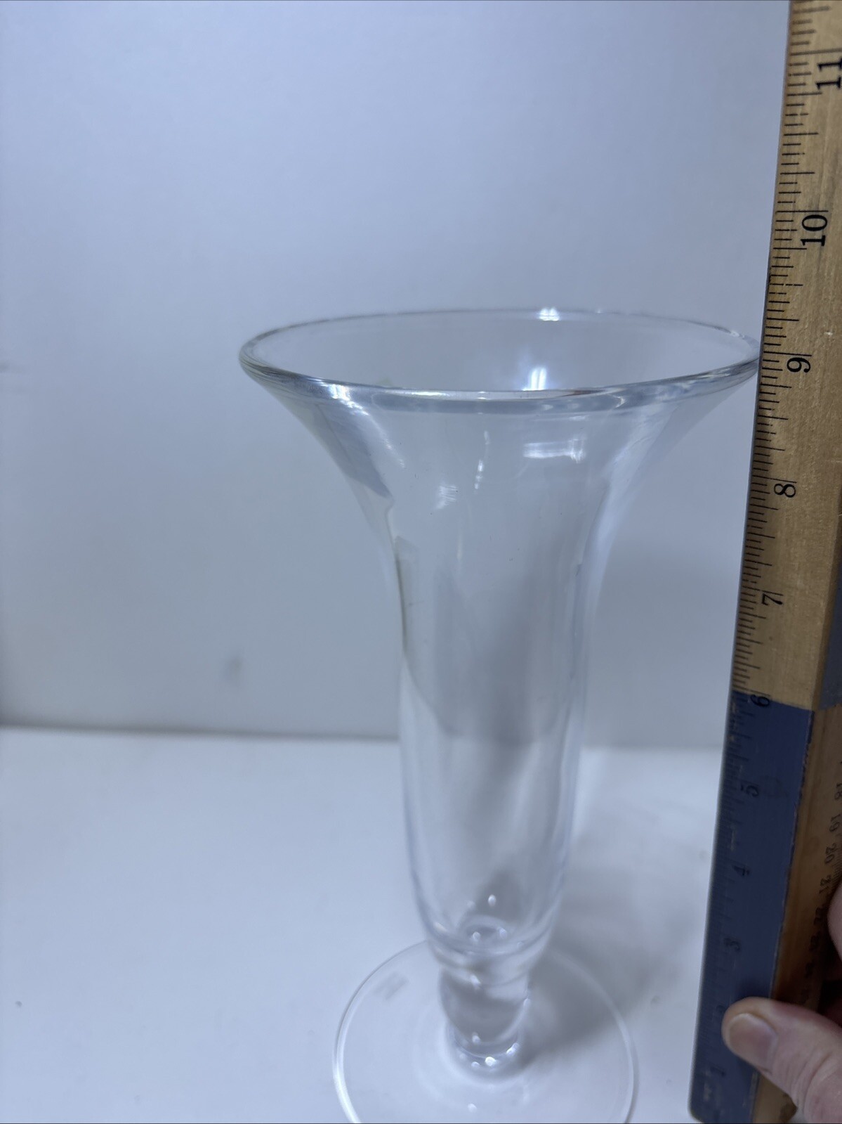 Marquis by Waterford Vase Trumpet Style Clear Glass 8 3/4 In. Made In Poland