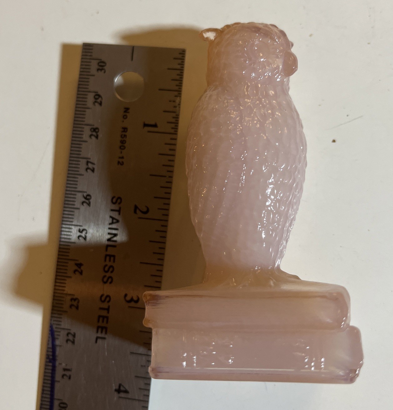 VTG 1970s Pink “Wise Ole Owl” Figurine by Degenhart 3.50″Tall