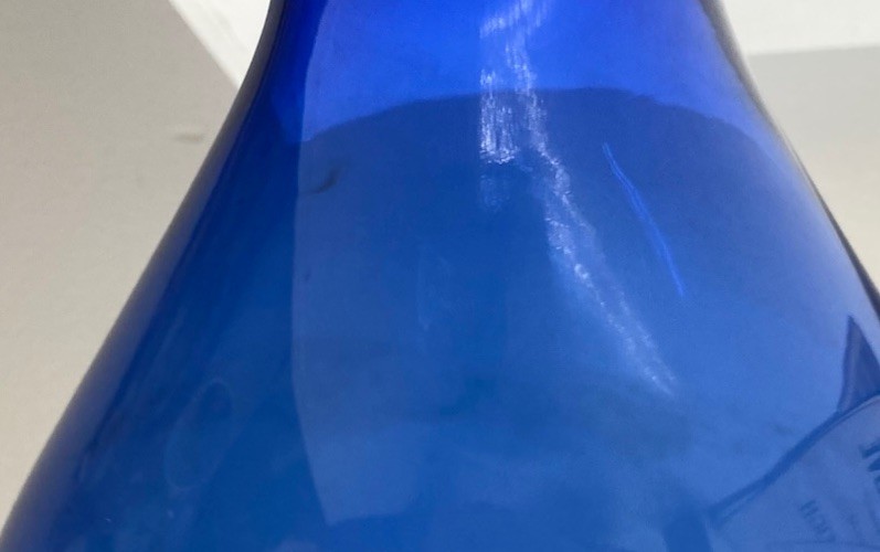 Unique Rich Cobalt Blue Glass Handblown Vase No Chips Or Cracks *READ* AS IS *