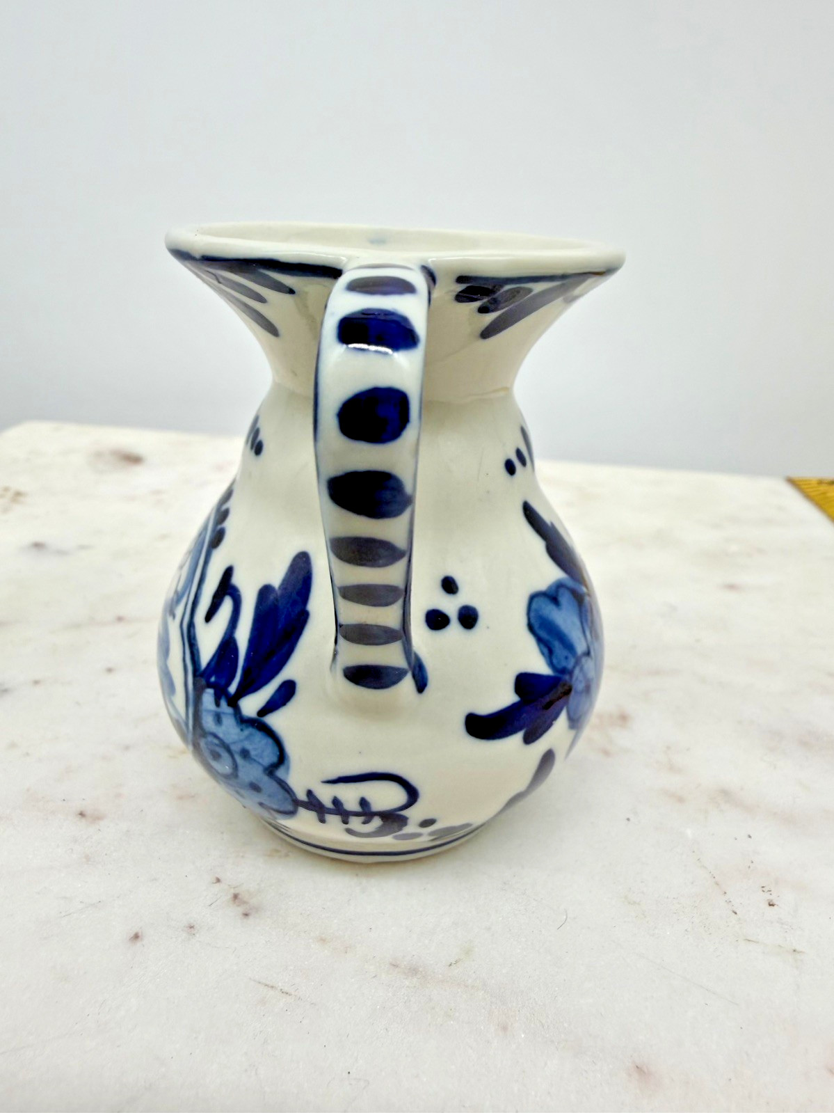 Delft Holland Blue & White Windmill Ceramic Vase – Double Handle