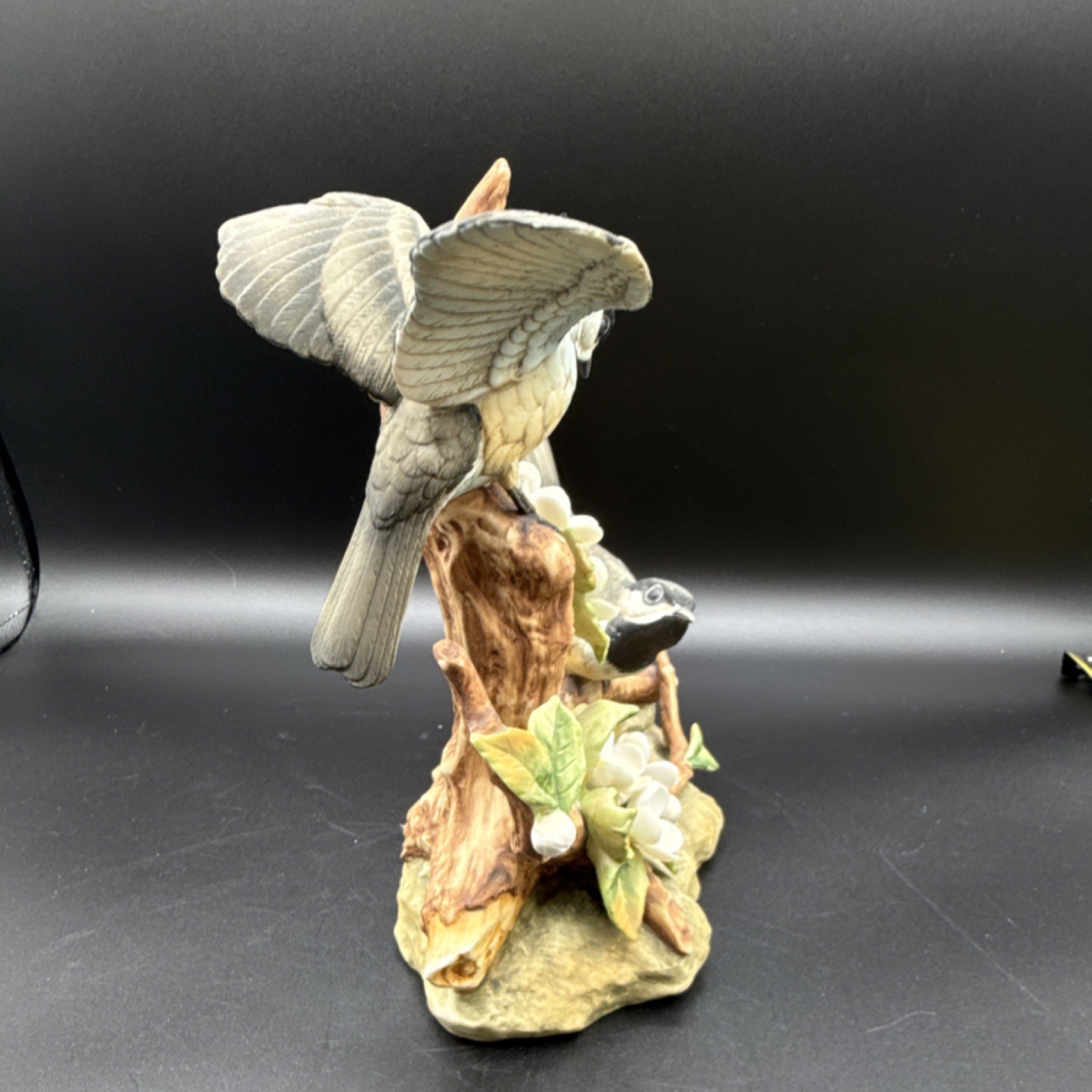 Andrea by Sadek porcelain black-capped chickadee figurine, hand painted, Japan