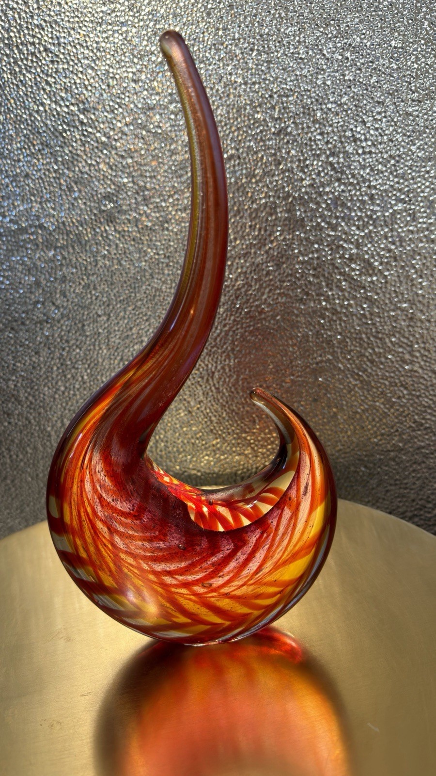 Escultura Abstracta de Cristal Soplado “Sun Conure” Luxury Lane – Estilo Murano